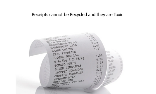 Receipts cannot be Recycled and they are Toxic